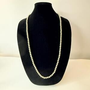 Monet - Long Silvertone Beaded Necklace